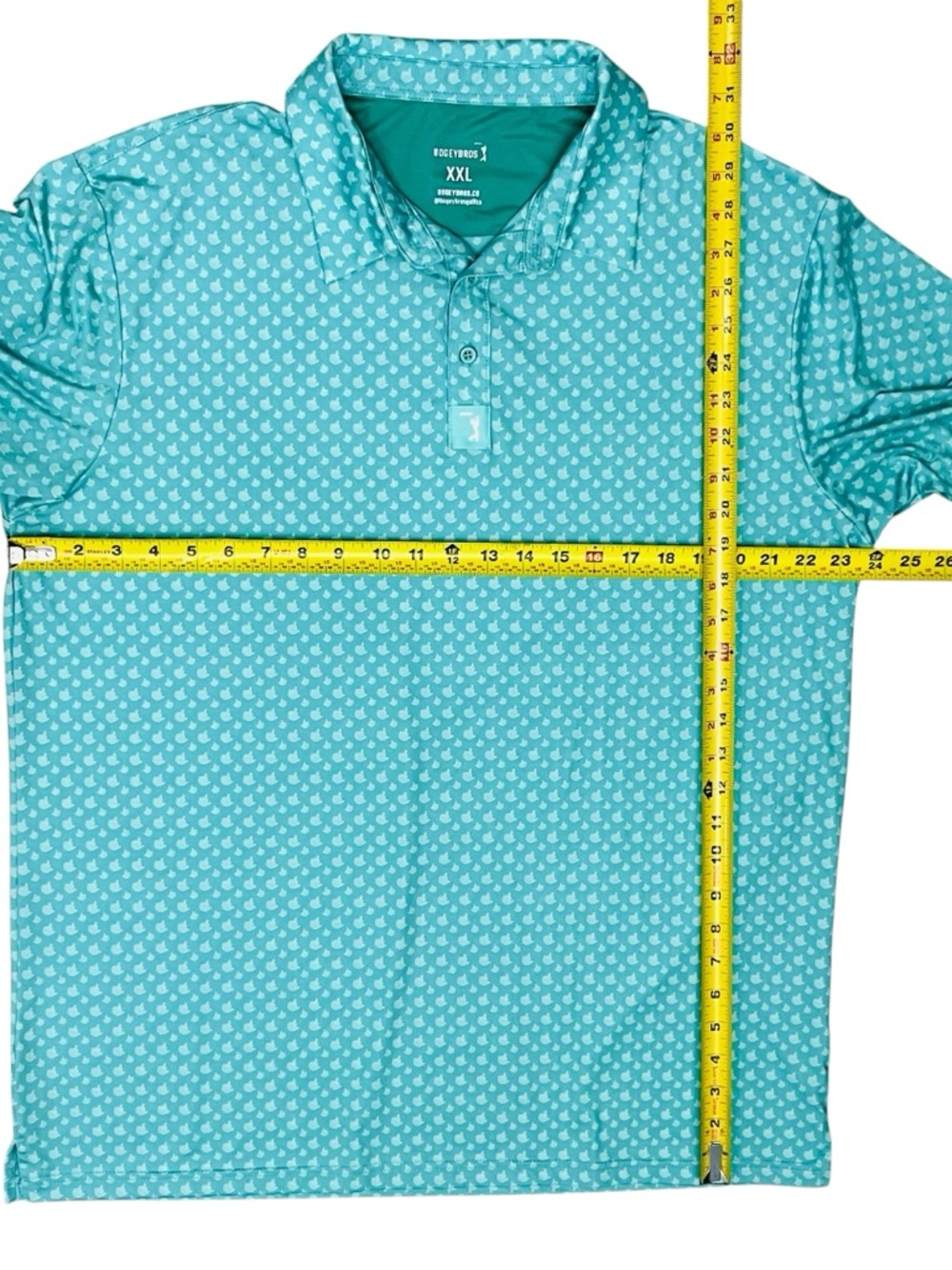 Bogey Bros Golf Polo Shirt Mens 2XL Mint "Play Bad Look Good" Finger Print - Picture 7 of 10